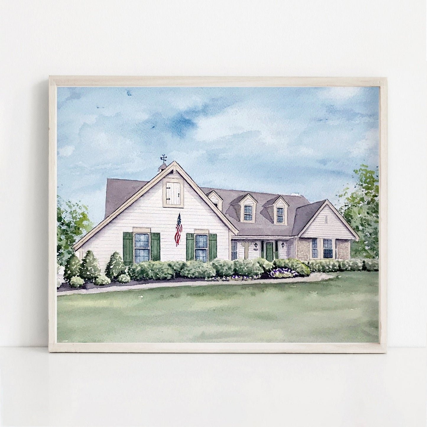 custom home watercolor paintings ~ see cart for sale price